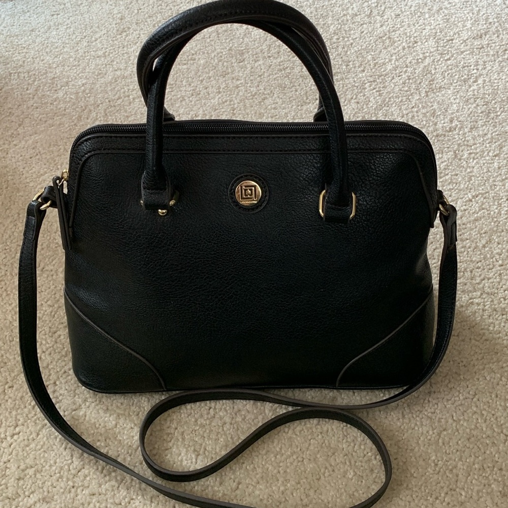 Liz Claiborne Black Lillian Dome Purse